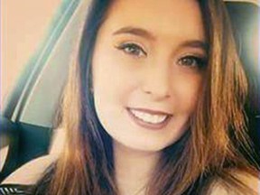 This undated photo released by the Fargo Police Department shows Savanna Greywind who is missing and was last seen at her Fargo, N.D., apartment Saturday, Aug. 19, 2017. Police Chief David Todd released a statement Friday, Aug. 25, 2017, saying a man and a woman have been arrested in connection with the disappearance of Greywind, who was pregnant. Formal charges are pending. Authorities found a newborn in an apartment in the building Thursday but haven't said whether Greywind is the baby's mother. (Fargo Police Department via AP)