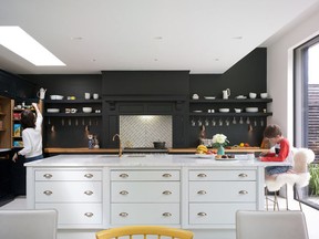 The open-plan kitchen provides plenty of space for the family.