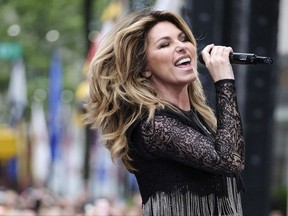 Shania Twain performs on NBC's Today show at Rockefeller Plaza in New York on June 16, 2017. Shania Twain has announced plans for a 2018 tour. The Canadian country-pop music superstar will first stop in Tacoma, WA., on May 3 and will perform through the rest of the summer. The tour ends Aug. 4 in Las Vegas. THE CANADIAN PRESS/AP, Invision - Charles Sykes