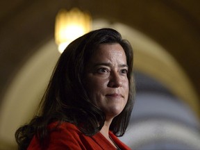 Minister of Justice Jody Wilson-Raybould speaks to members of the media on Parliament Hill in Ottawa on Tuesday, June 6, 2017. Wilson-Raybould is considering lowering the legal alcohol limit for licensed drivers. THE CANADIAN PRESS/Adrian Wyld