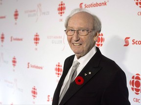Jack Rabinovitch, founder of the Giller Prize, arrives on the red carpet at the Giller Prize Gala in Toronto on Tuesday, November 10, 2015. Rabinovitch, the beloved businessman who created the lucrative and prestigious Scotiabank Giller Prize literary award that boosted the profiles and sales of countless Canadian fiction authors, has died.THE CANADIAN PRESS/Chris Young