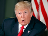 President Donald Trump threatens North Korea during a press briefing at Trump National Golf Club in Bedminster, N.J., Aug. 8, 2017.