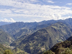 The eastern mountains in Bhutan.