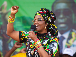 Zimbabwe's first lady, Grace Mugabe, at a rallyin July.