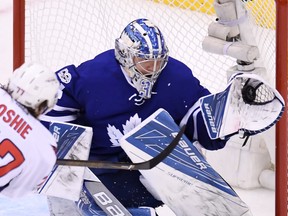 By April, Frederik Andersen's 33-win total put him just four shy of the single-season club record.
