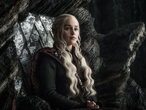 Emilia Clarke as Daenerys in last week's episode of Game of Thrones.