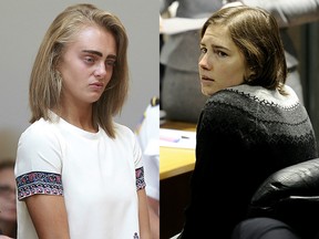 Michelle Carter (L) and Amanda Knox (R)