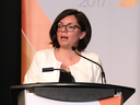 Niki Ashton during an NDP leadership race debate in Sudbury in May.