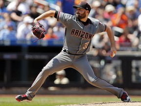 Arizona Diamondbacks pitcher Robbie Ray delivers a pitch during the fourth inning of a baseball game against the New York Mets on Thursday, Aug. 24, 2017, in New York. (AP Photo/Adam Hunger)