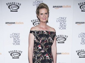 Cynthia Nixon attends "The Only Living Boy in New York" premiere at the Museum of Modern Art on Monday, Aug. 7, 2017, in New York. (Photo by Charles Sykes/Invision/AP)