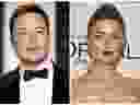 This combination photo shows Elon Musk at the Vanity Fair Oscar Party on Feb. 26, 2017, in Beverly Hills, Calif., left, and actress Amber Heard at the Glamour Women of the Year Awards on Nov. 14, 2016, in Los Angeles. Heard says she has broken up with SpaceX and Tesla mogul Elon Musk. She wrote on Instagram that although she and Musk have ended their romance, they 