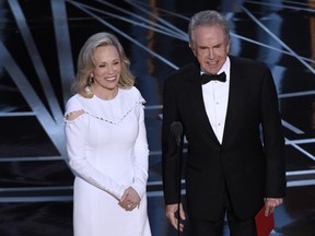 FILE - In this Feb. 26, 2017 file photo, Faye Dunaway, left, and Warren Beatty present the award for best picture at the Oscars in Los Angeles. Dunaway and Beatty starred in the 1967 film, "Bonnie and Clyde." The film, starring Beatty and Faye as the fatalistic outlaws, would become a cultural sensation, one of the biggest box office hits up until that point and a 10-time Oscar nominee. But on its initial release on August 13 in the midst of the Summer of Love, "Bonnie and Clyde" was virtually gunned down by bad reviews and a tepid reception at the box office. (Photo by Chris Pizzello/Invision/AP, File)