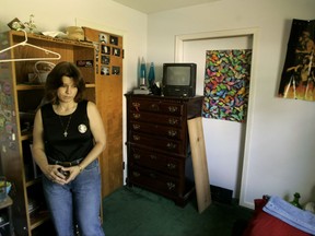 FILE - In this June 8, 2007, file photo, Rhonda Beckford looks around in her daughter, 17-year-old Kara Kopetsky's room during an interview in Belton, Mo. Authorities say human remains found in April 2017 in rural northwest Missouri are those of the 17-year-old girl who was last seen 10 years ago. Belton police Lt. Brad Swanson said in a statement Wednesday, Aug. 16, that the FBI confirmed the remains were those of Kara Kopetsky. (AP Photo/Charlie Riedel, File)