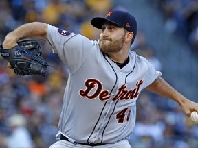 Detroit Tigers starting pitcher Matthew Boyd delivers in the first inning of a baseball game against the Pittsburgh Pirates in Pittsburgh, Tuesday, Aug. 8, 2017. (AP Photo/Gene J. Puskar)