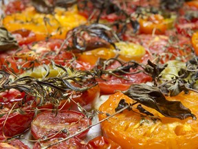 Bonnie Stern's Roast Tomatoes with Garlic and Herbs.