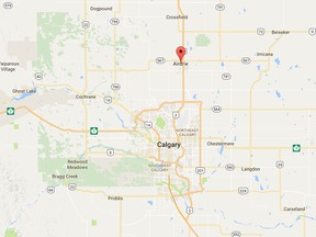 The crash happened near Airdrie, Alberta