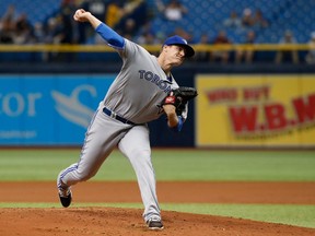 Toronto Blue Jays pitcher Tom Koehler delivers against the Tampa Bay Rays on Aug. 24.