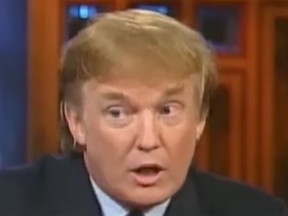 A screengrab of U.S. President Donald Trump in a 1999 episode of NBC's Meet the Press.