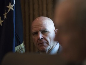 National Security Adviser H.R. McMaster attends a Cabinet meeting with President Donald Trump in the Cabinet Room of the White House in Washington.