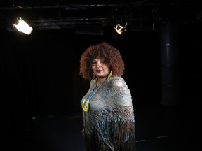 In this photo taken Aug. 25, 2017, actress Pam Grier is interviewed by The Associated Press in Washington. Grier is still going strong in an almost 50 year movie and television career. In an interview with The Associated Press last week, she discussed some of the changes in Hollywood and the return of the female action movie star. "I don't know why people were surprised at the success of 'Wonder Woman,'" said Grier, star of gritty 1970s action movies like "Foxy Brown," "Coffy," "Black Mama/White Mama," and others.(AP Photo/Jacquelyn Martin)