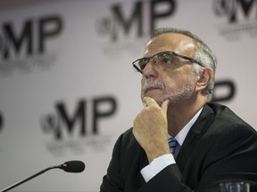 Ivan Velasquez, commissioner of the United Nations International Commission Against Impunity, listens to a question during a press conference in Guatemala City, Friday, Aug. 25, 2017. Velasquez and Guatemala's attorney general are calling for the removal of President Jimmy Morales' political immunity to investigate him for illicit electoral financing. (AP Photo/Moises Castillo)