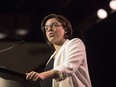 Leadership contender Niki Ashton speaks at the NDP's Leadership Showcase in Hamilton, Ont. on Sunday September 17 , 2017.