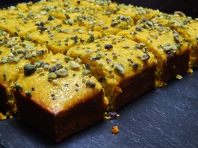 Bonnie Stern's S'fouf cake (Syrian Yellow Cake).