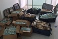 The massive trove of cash Brazilian police discovered in an apartment on Monday.