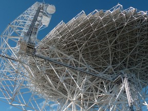 The Green Bank Telescope operated by the National Radio Astronomy Observatory is seen in Green Bank, West Virginia on October 29, 2014