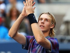 Denis Shapovalov of Canada defeated Kyle Edmund in the third round of the 2017 U.S. Open on Sept. 1, 2017.