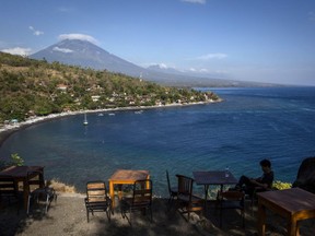 A view of mount Agung on Sept. 26, 2017 in Karangasem regency, Island of Bali, Indonesia. Indonesian authorities raised the alert level for the Mount Agung volcano to the highest level as nearly 50,000 villagers around the mountain evacuated their homes and travel warnings have issued for the popular tourist destination. Indonesian authorities warned Mount Agung has the potential to erupt imminently although flights to Bali and its main tourist areas remain unaffected for now.