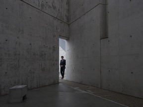 Canadian Prime Minister Justin Trudeau tours the National Holocaust Monument in Ottawa, Wednesday, September 27, 2017. THE CANADIAN PRESS/Adrian Wyld