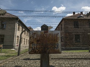 Laurent Louis has been ordered to take one trip per year for the next five years to Nazi death camps, including the infamous Auschwitz camp, pictured, in Poland. Following each visit he must write at least 50 lines describing what he saw in the camps and "the feelings he experienced."