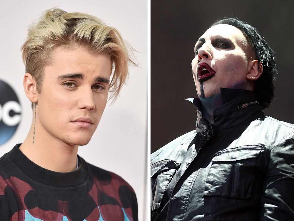 Marilyn Manson calls Justin Bieber a 'piece of s--t' for saying he made ...