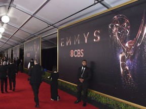 A view of the red carpet at the 69th Primetime Emmy Awards on Sunday, Sept. 17, 2017, at the Microsoft Theater in Los Angeles. (Photo by Jordan Strauss/Invision/AP)