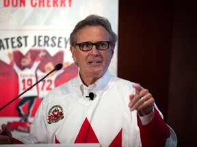 Paul Henderson attends an event at the Hockey Hall of Fame in Toronto on Thursday, Sept. 28, 2017. Henderson launched a youth campaign called the "Greatest Jersey Ever" on the 45th anniversary of his Game 8 series winning goal in the 1972 Summit Series. THE CANADIAN PRESS/Chris Donovan