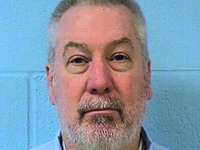 FILE - This undated file photo provided by the Illinois Department of Corrections shows former Bolingbrook, Ill., police officer Drew Peterson. The Illinois Supreme Court ruled Thursday, Sept. 21, 2017, that the use of hearsay testimony to convict Peterson in the death of his third wife was proper in upholding his conviction. The high court, in a unanimous decision, found that hearsay testimony from Peterson's missing fourth wife did not violate his constitutional right to confront his accusers. (Illinois Department of Corrections via AP, File)