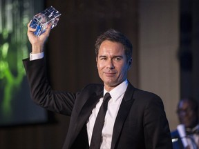 Actor Eric McCormack receives the Stratford Festival Legacy Award during a reception in Toronto on Monday, September 18, 2017. THE CANADIAN PRESS/Chris Young