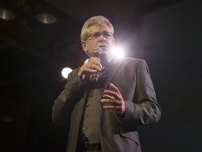 Leadership contender Charlie Angus speaks during the NDP's Leadership Showcase in Hamilton, Ont. on Sunday September 17 , 2017. THE CANADIAN PRESS/Chris Young