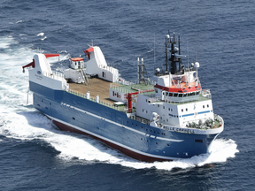 Clearwater Seafoods unveiled a new seafood processing ship — the Belle Carnell — in 2015.