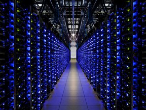 Servers in Google's data centre.