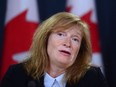 Suzanne Legault, Information Commissioner of Canada, holds a press conference the the National Press Theatre in Ottawa on Thursday, June 8, 2017