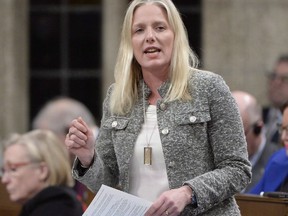 Environment Minister Catherine McKenna answers a question during Question Period in the House of Commons in Ottawa, Thursday, March 23, 2017. McKenna says there is still time to convince the United States not to withdraw from the Paris climate change accord and an unexpected meeting scheduled for New York next week might be the first step in that direction. THE CANADIAN PRESS/Adrian Wyld