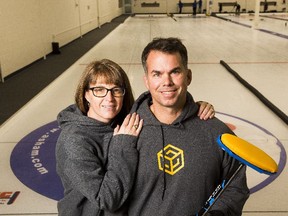 Curlers Heather and Dave Nedohin in Sherwood Park, Alta.