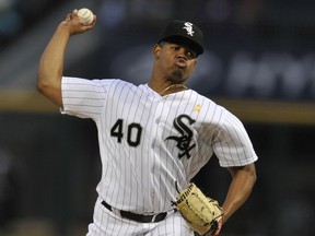 Chicago White Sox starter Reynaldo Lopez delivers a pitch during the first inning of a baseball game against the Tampa Bay Rays, Friday, Sept. 1, 2017, in Chicago. (AP Photo/Paul Beaty)