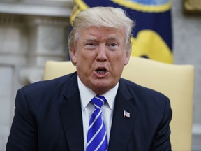 President Donald Trump speaks during a meeting with Congressional leaders in the Oval Office of the White House, Wednesday, Sept. 6, 2017, in Washington. (AP Photo/Evan Vucci)