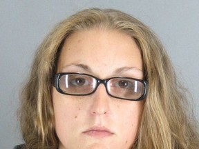 In this photo released Sept. 13, 2017 by the San Mateo County, Calif., Sheriff's Office is Sarah Lockner. Lockner, a McDonald's employee in Redwood City, Calif., was charged with attempted murder after she was arrested on suspicion of trying to flush her newborn baby down a toilet at the fast-food restaurant on Sept. 4, 2017, prosecutors said Wednesday. Lockner, 25, who was jailed on $11 million bail. (San Mateo County Sheriff's Office via AP)