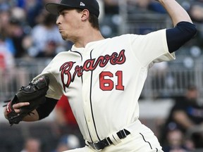 Atlanta Braves' Max Fried pitches during the first inning of a baseball game against the Miami Marlins, Saturday, Sept. 9, 2017, in Atlanta. (AP Photo/John Amis)