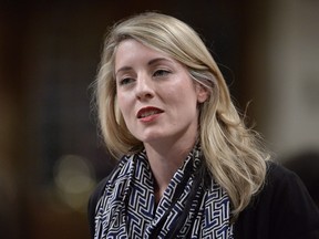 Heritage Minister Melanie Joly responds to a question during question period in the House of Commons on Parliament Hill in Ottawa on Monday, June 5, 2017. Joly is poised to unveil the federal government's long-awaited reboot of Canada's cultural policy, billed as a comprehensive overhaul of everything from the CRTC to how best to foster the growth of Canadian content. THE CANADIAN PRESS/Adrian Wyld ORG XMIT: CPT501