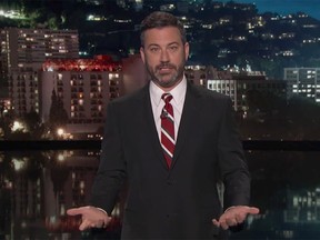 Kimmel during his opening monologue on Wednesday, bringing the heat.